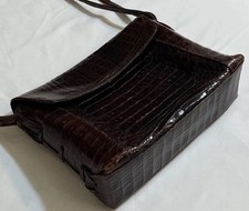 Cleo Bottier Brown Crocodile