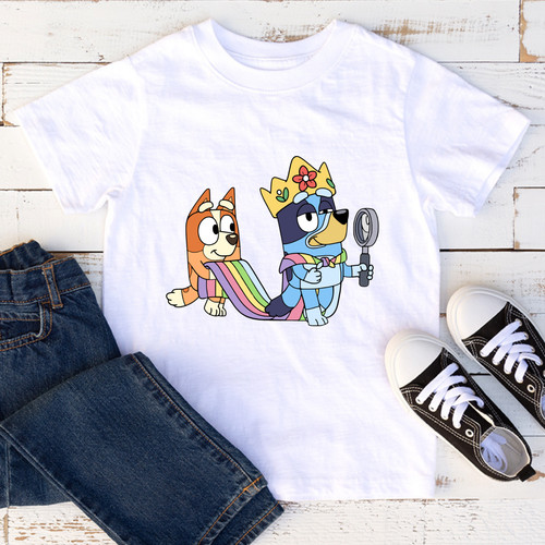 Bluey white printed - bluey,