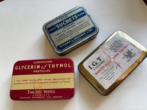 Vintage pharmacy chemist tins - vintage,