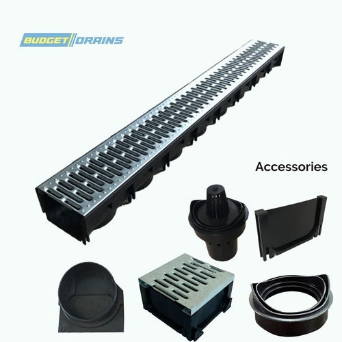 Channel drain with galvanised - channel,