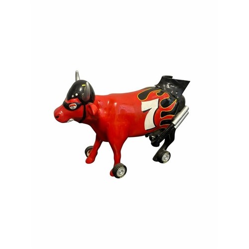 Cowparade 2002 stockcar cow - cowparade,