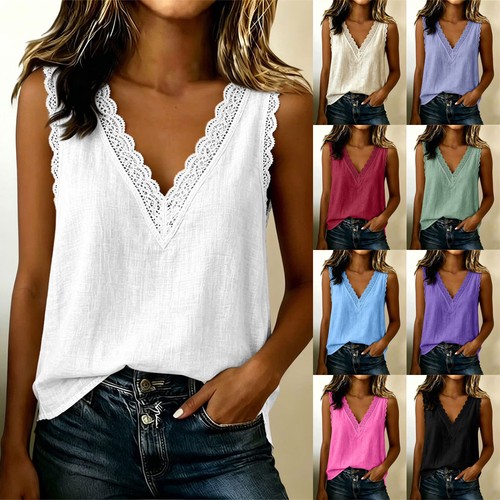 Womens lace neck - v,