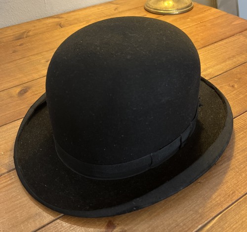 Ladies black vintage bowler - vintage,