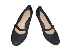 Ladies navy suede Footglove