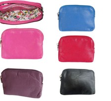 Soft Leather Zip Top Coin and