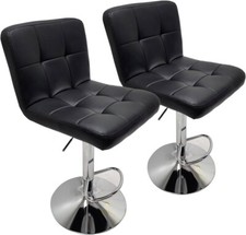 Set of 2 Bar Stools Swivel