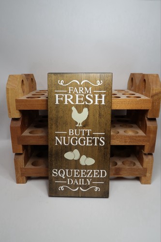 Wooden egg holder rack - egg,