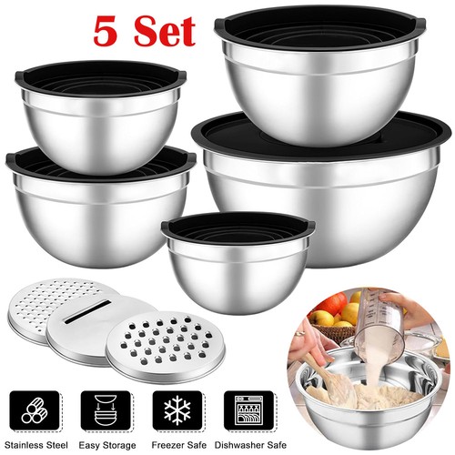 Stainless steel mixing bowls - stainless, 5