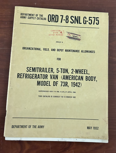 1952 ord snl g 575 - snl, g-575
