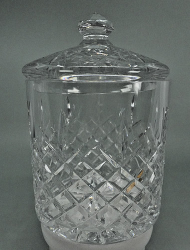 Vintage crystal biscuit barrel - biscuit,