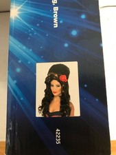 Smiffys Rehab Wig, Brown Large Beehive, Icons & Idols Fancy Dress,  Tatty box