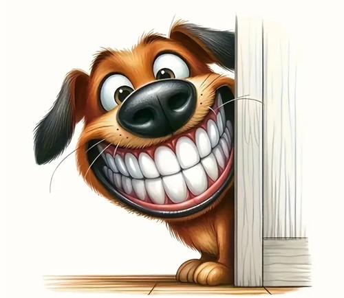 Funny dog peeking vinyl - funny,