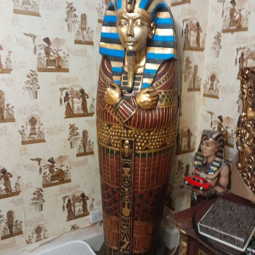 Egyptian mummy opens - , up
