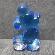 Glas Maus Briefbeschwerer Blau