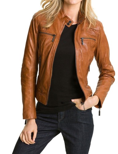 Women leather jacket - leather,