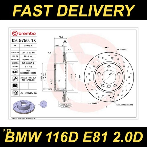 Brake discs pair vented for - brake,