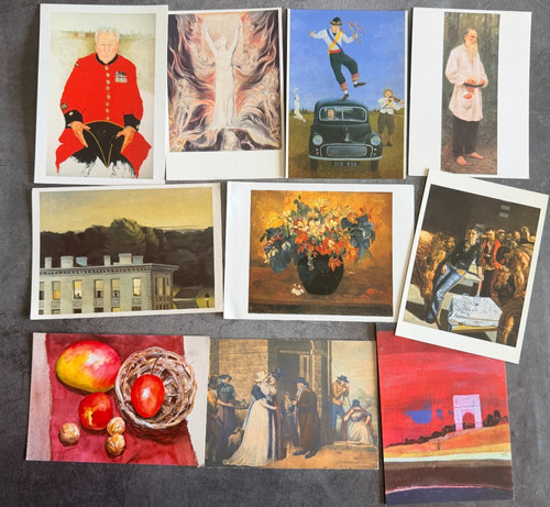Fine art exhibition postcards - art,
