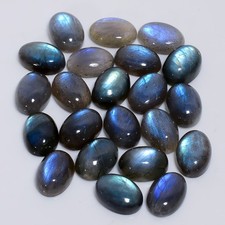 100% Natural Labradorite Oval Cabochon Gemstone Lot 20 Ct 14X10X4 mm AL-16