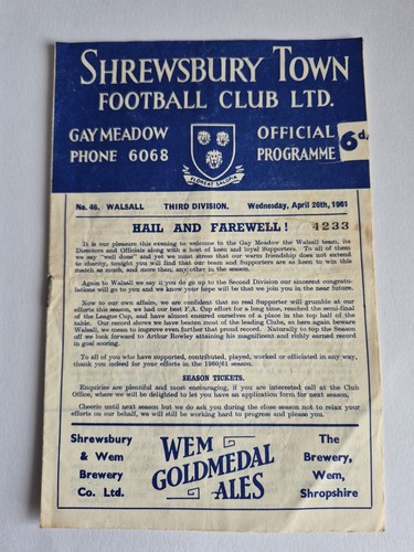 Shrewsbury town walsall - v,