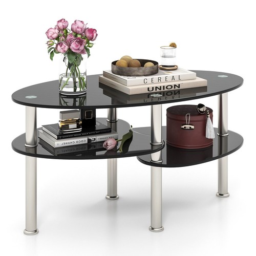 Tier oval tempered - 3-tier,
