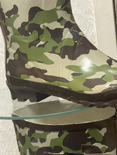 TRESPASS MENS -High-Calf-Wellington Boots - Camouflage Size UK -8- EUR-42-U.S-9”