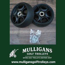 STEWART Electric Golf Trolley FRONT Wheels / Pair /Used Condition