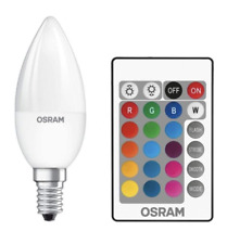 Osram LED Colour Changing RGBW, SES E14, Dimmable Candle Bulb - Remote Control