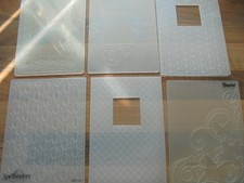 CRAFT CLEAROUT     6 X EMBOSSING FOLDERS