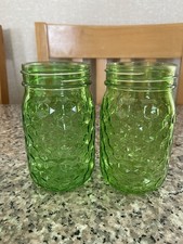 Mason Pint Jars Green Beach