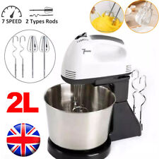 7 Speed Cake Electric Stand Mixer Food Multi Mixing Bowl Blender Beater Dough UK