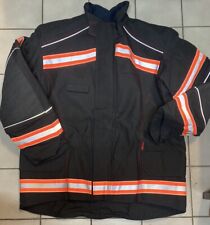 Ex-Firefighter Issue Black/Orange Ripstop Waterproof Lined Tunic XL Tall- Used