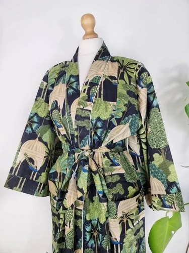 Indian black floral print - black,
