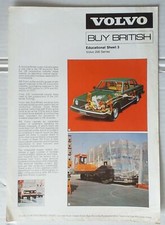 Volvo Educational Sheets Reliability sheet 2 & long life cars sheet & 3 Buy UK