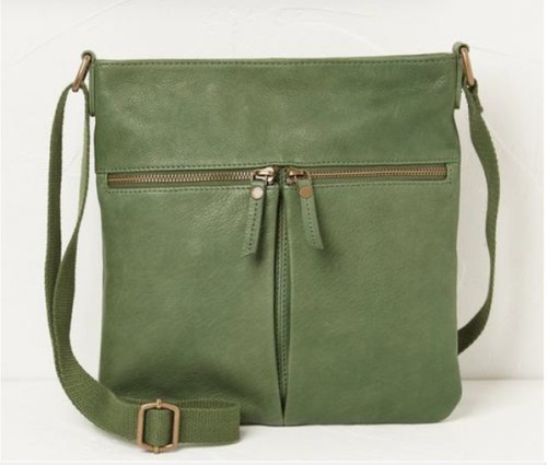 Fat face green leather cross - fat,