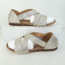 Heavenly Feet Womens Sandals UK 6.5 Gold Estelle Strappy Ladies Shoes Open Toe