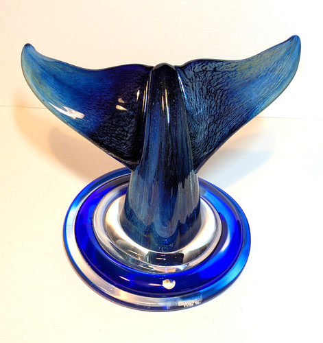 Huge murano glass whale tail - huge,