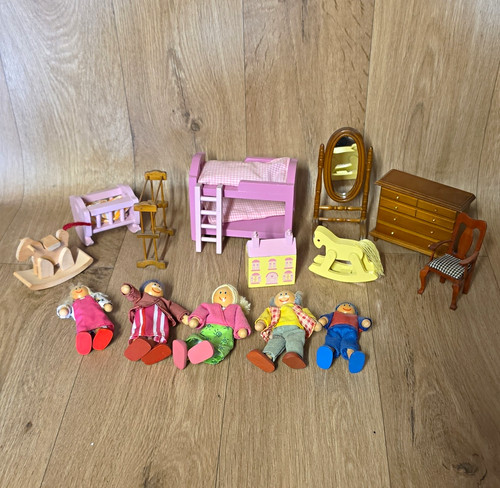 Wooden dollhouse furniture - dollhouse,
