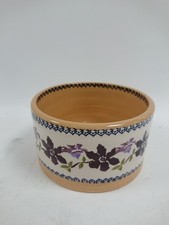 Nicholas Mosse Hand Painted Ceramic Bowl with Floral Design Rustic Pottery Style