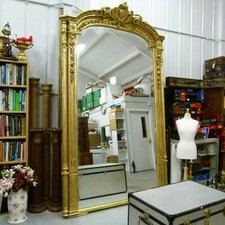 19thC Gilt Gesso French Pier Mirror 10 Ft Tall x 6 Ft Wide Ex ALJOHARA Item