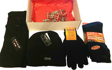 mens hamper gift sets hat , gloves , scarf , thermal socks boxed gift