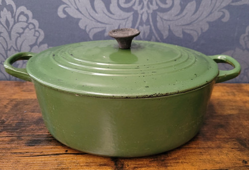 Creuset green oval cast - creuset,
