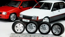 1:18 NOREV Cavalier SRi Kadett Nova GTE 'MK3 ASTRA GSi 16v' WHEELS SET MODIFIED