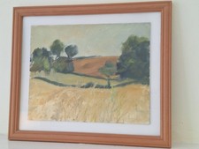 Original Judith Bailey Oil on Panel, High Summer, Signed & Framed, H28xW34cm