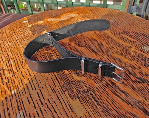 Black full grain leather - black,