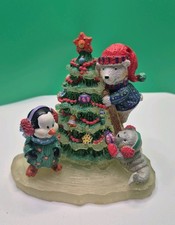 Russ Polar Pals Sculptstone Figurine Polar Bear Tree Seal and Penguin Ornament