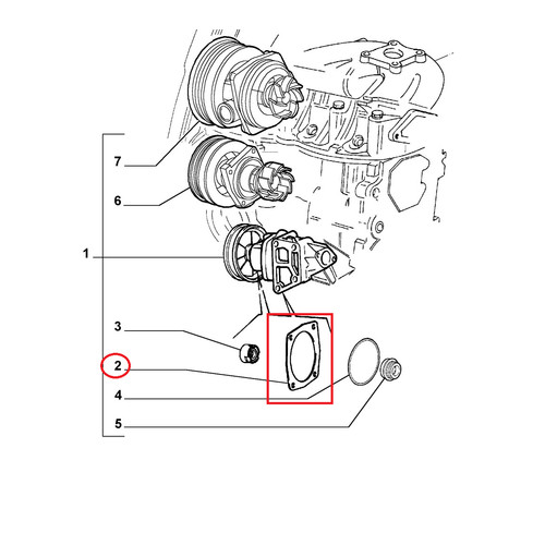 Original water pump seal fiat - water,