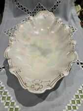 Antique Crown Devon fluted serving bowl Ceramic Purl Ware Two Small Chips 34cmL