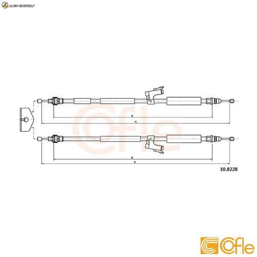 Cable parking brake - cable, 92.10.8228