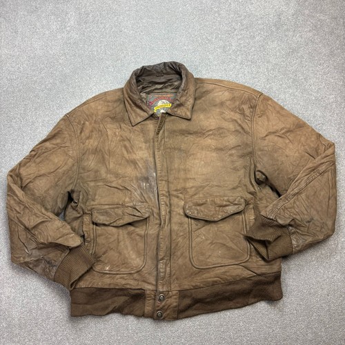 Leather flying jacket adult - leather, x