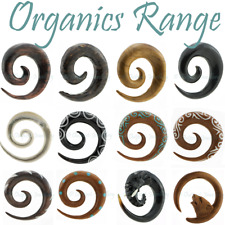 1 x Wood Spiral Ear Plug Spacer Taper Stretcher Gauge Tunnel Horn For Stretched
